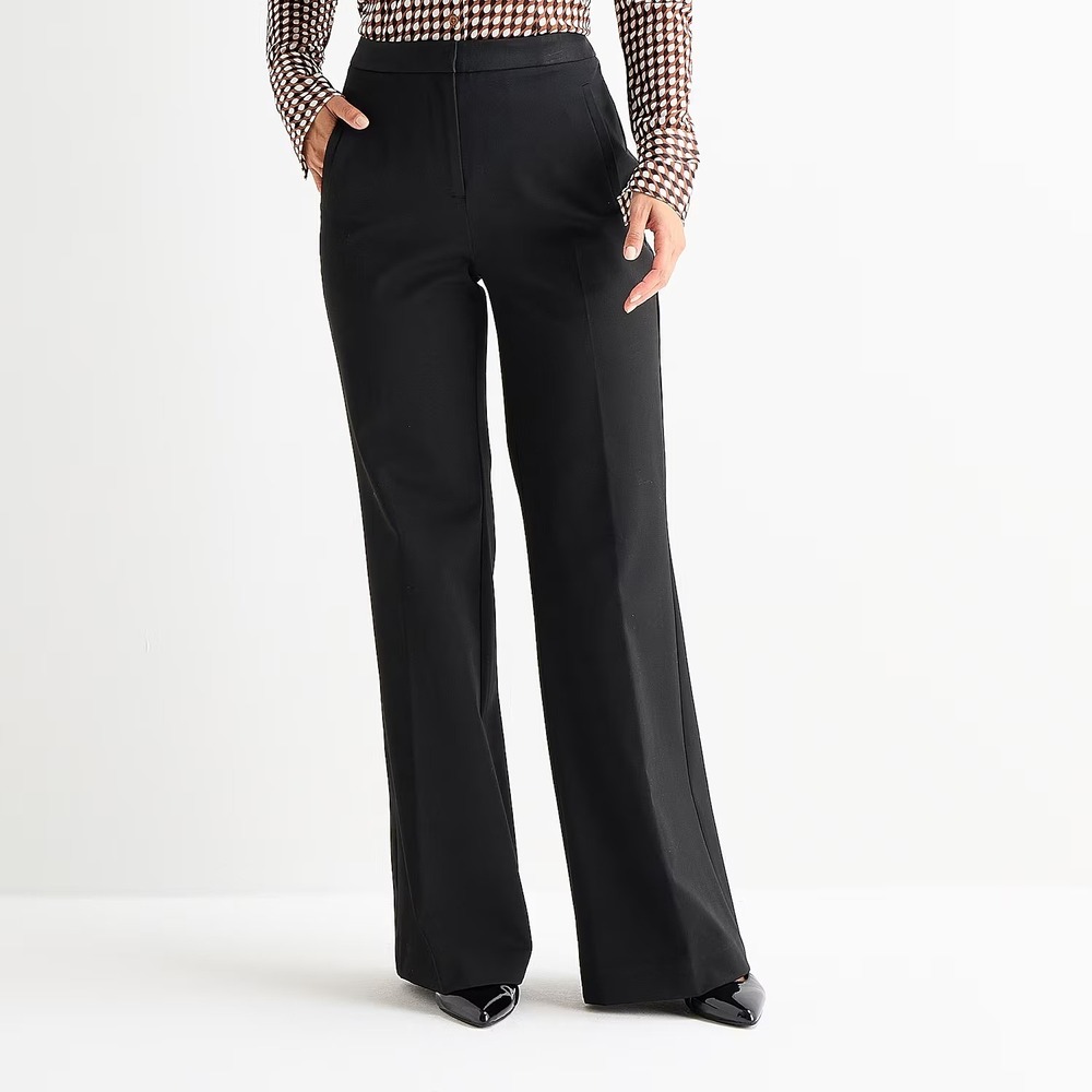 MSRP $64 Worthington Womens 16 Short Black Fit and Flare Pants